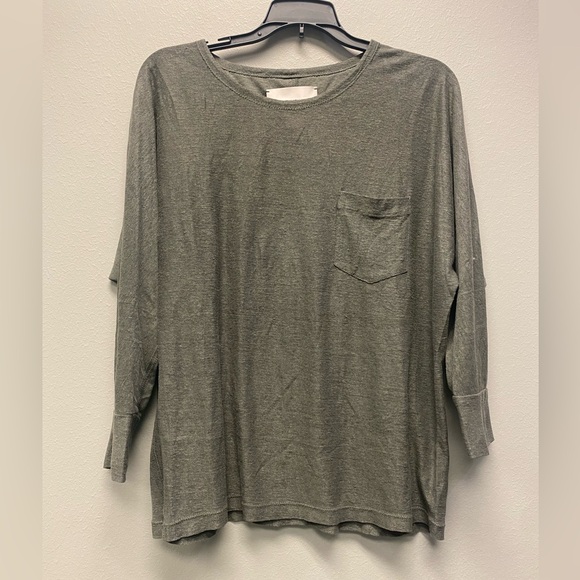 Brochu Walker Tops - BROCHU WALKER Silk Linen Blend Pocket Tee Size Small